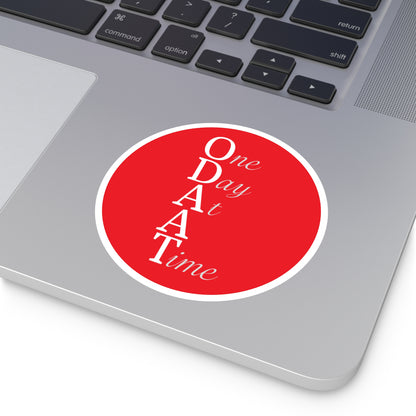 Haler Smith Vinyl Round Sticker - ODAAT - Red