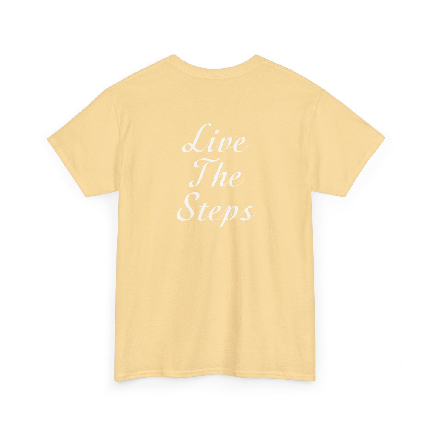 Haler Smith - T-Shirt - Haler Smith Heavy Cotton Short Sleeve Tee 2XL - 5XL - Live The Steps - White Letters