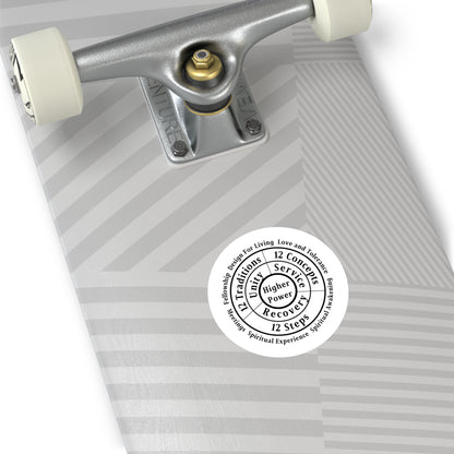 Haler Smith Vinyl Round Sticker - Higher Power 1 - White