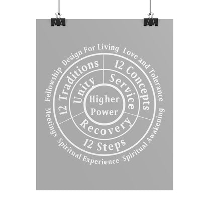 Haler Smith Rolled Poster - Higher Power 1 - Light Gray Matte Finish