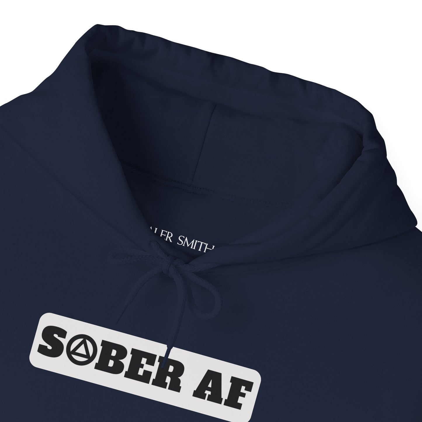 Recovery Hoodie | Sober AF Design 1 On The Front