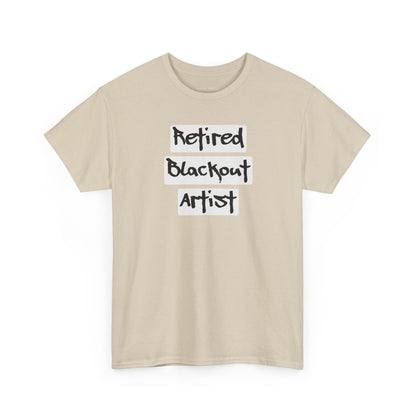 Recovery Short Sleeve T-Shirt | Retired Blackout Artist Design 1 On The Front