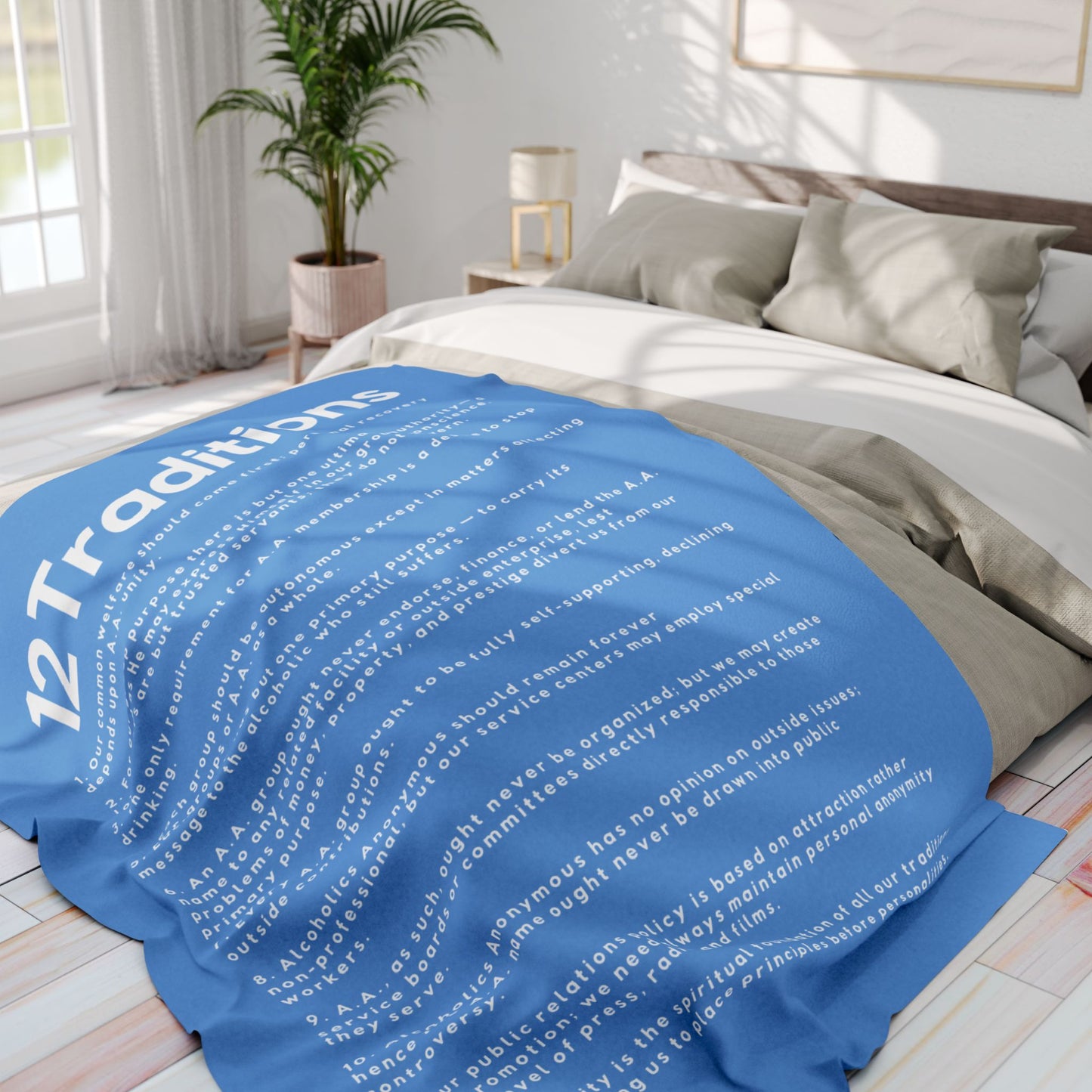 Haler Smith Polar Fleece Blanket - 12 Traditions - Light Blue