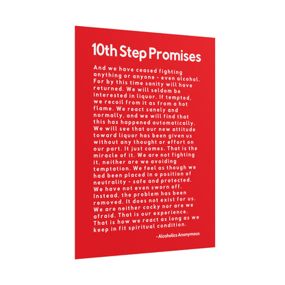 Haler Smith - Poster - Haler Smith Rolled Poster - 10th Step Promises - Vertical Red Matte Finish