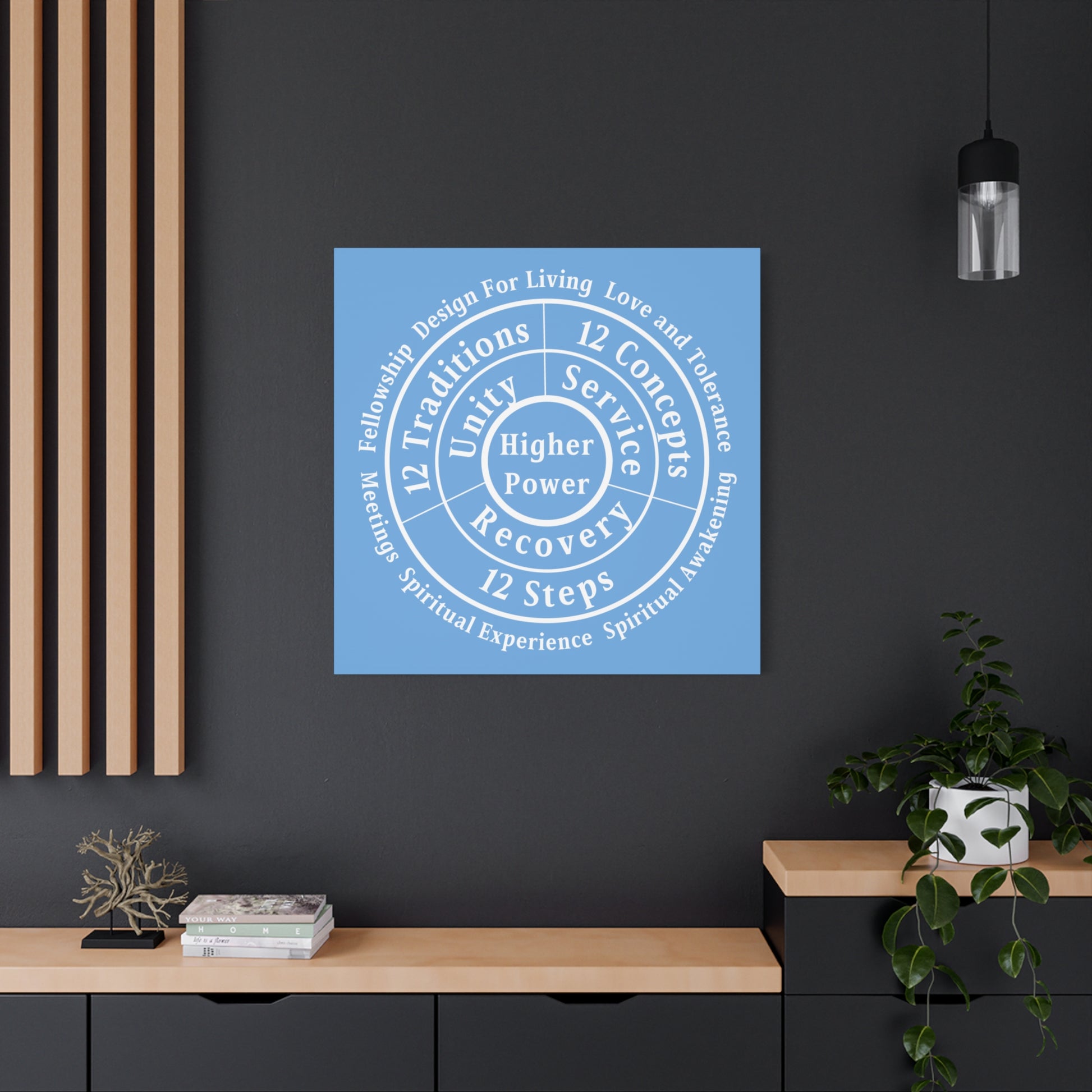 Haler Smith - Canvas - Haler Smith Matte Canvas - Higher Power 1 - Light Blue Matte Finish