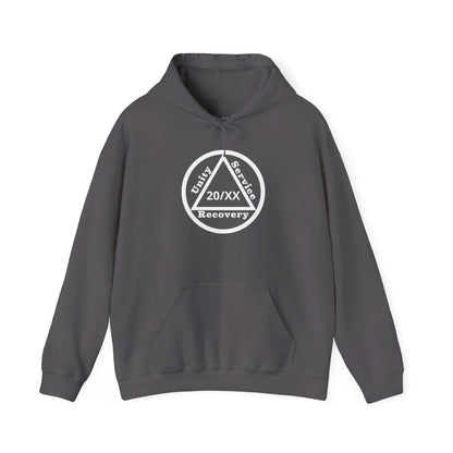 Sobriety Hoodie | Unity Service Recovery Sobriety Years Design 1 On The Front