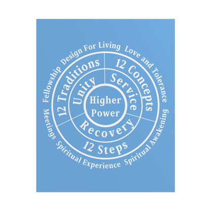 Haler Smith Rolled Poster - Higher Power 1 - Light Blue Matte Finish