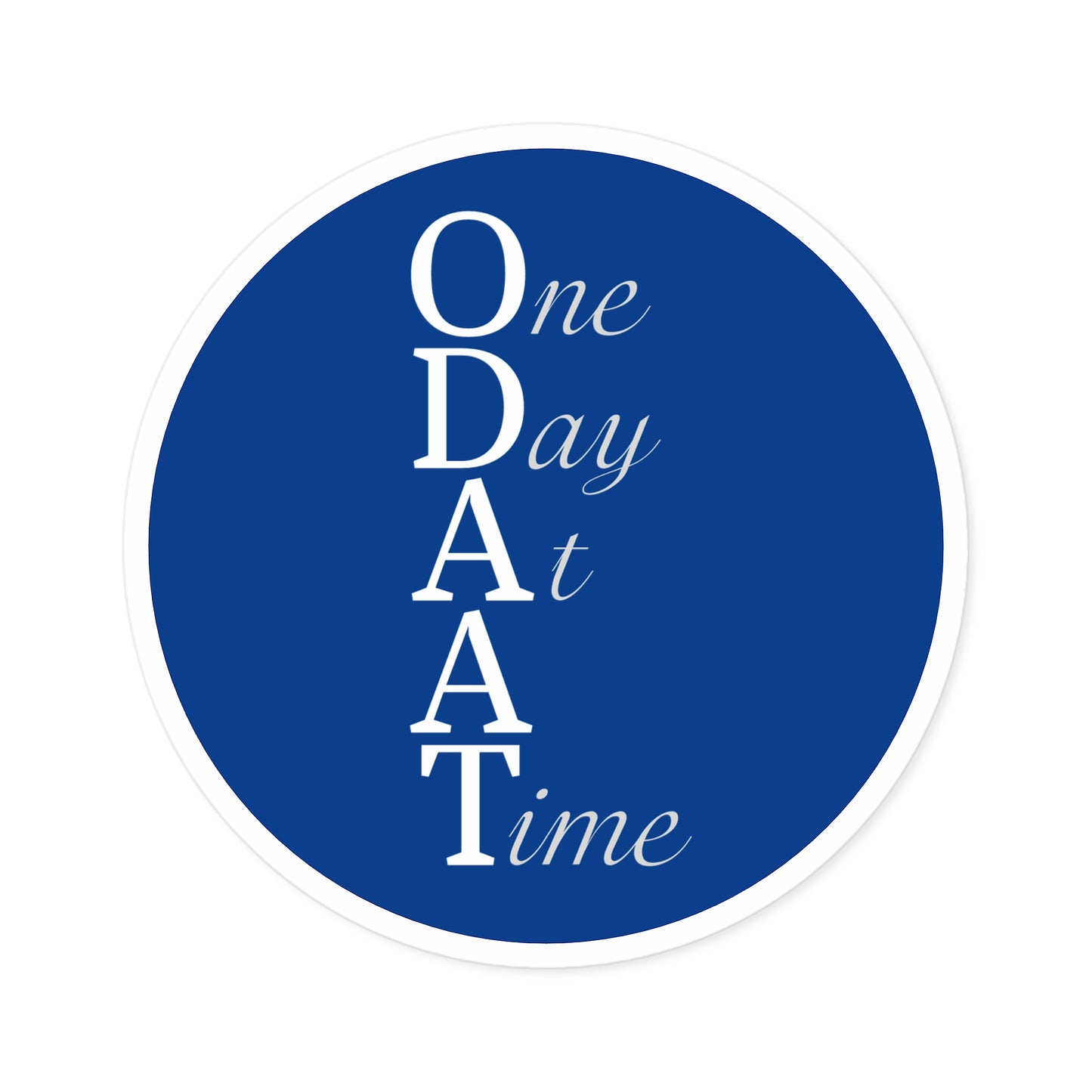 Haler Smith Vinyl Round Sticker - ODAAT - Dark Blue