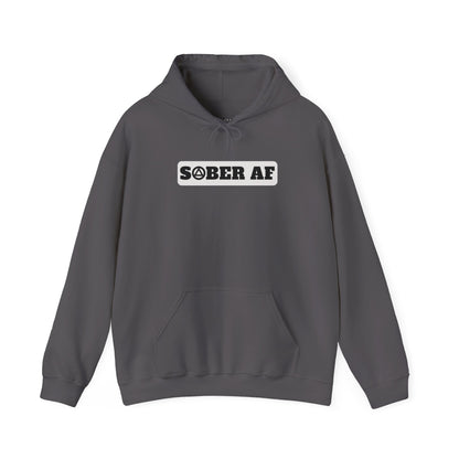 Recovery Hoodie | Sober AF Design 1 On The Front