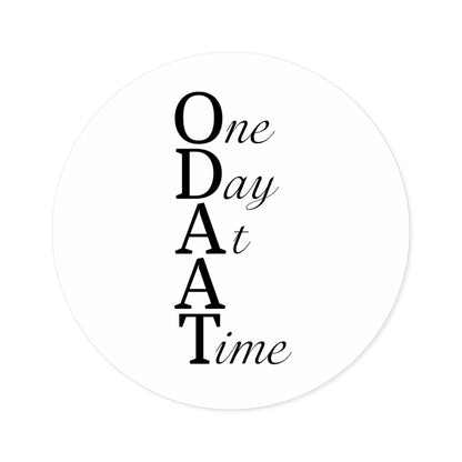 Haler Smith Vinyl Round Sticker - ODAAT - White