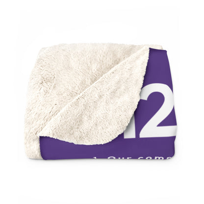 Haler Smith - Home Decor - Haler Smith Sherpa Fleece Blanket - 12 Traditions - Purple