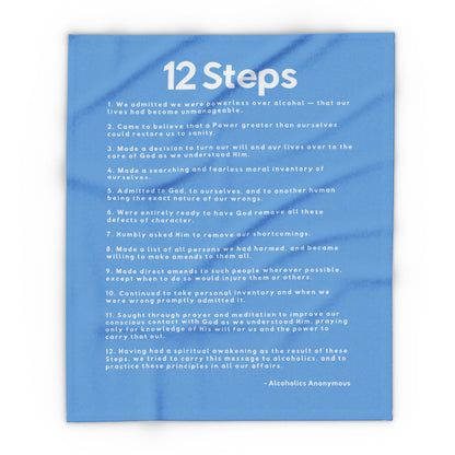 Haler Smith - Home Decor - Haler Smith Polar Fleece Blanket - 12 Steps - Light Blue