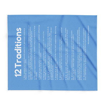 Haler Smith Polar Fleece Blanket - 12 Traditions - Light Blue