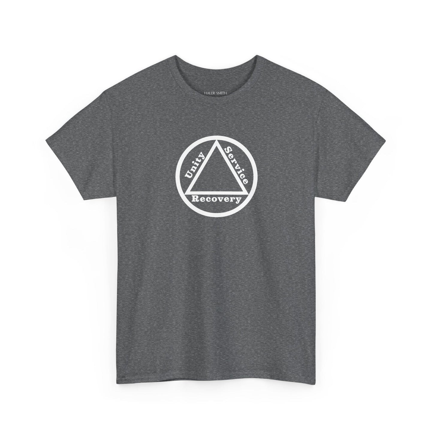 Sobriety Short Sleeve T-Shirt | Unity Service Recovery Design 1 On The Front