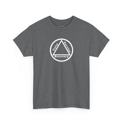 Sobriety Short Sleeve T-Shirt | Unity Service Recovery Design 1 On The Front