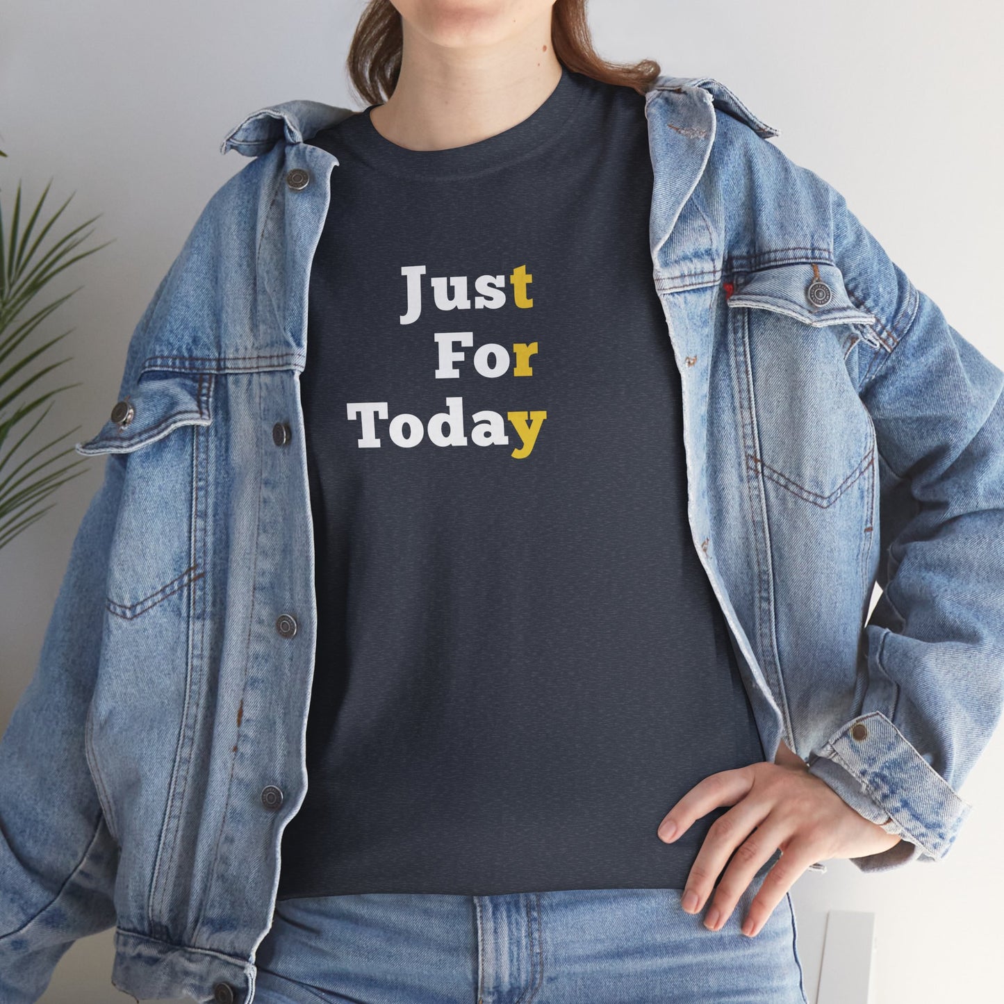 Recovery Short Sleeve T-Shirt | Just For Today Design 1 On The Front