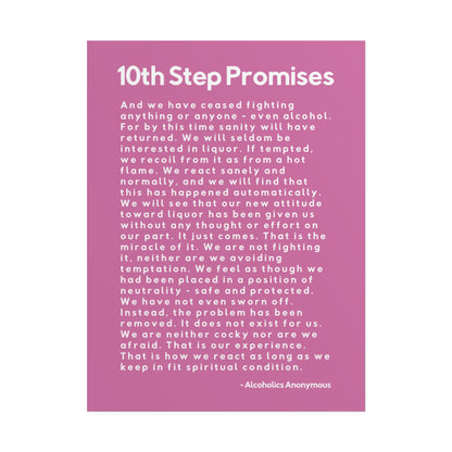 Haler Smith - Poster - Haler Smith Rolled Poster - 10th Step Promises - Vertical Light Pink Matte Finish
