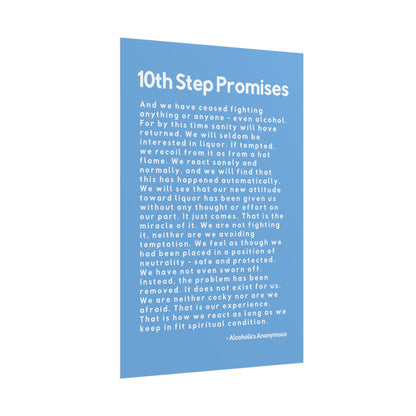 Haler Smith - Poster - Haler Smith Rolled Poster - 10th Step Promises - Vertical Light Blue Matte Finish