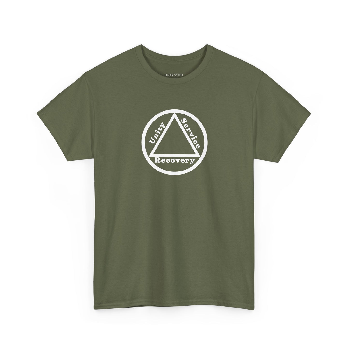 Sobriety Short Sleeve T-Shirt | Unity Service Recovery Design 1 On The Front