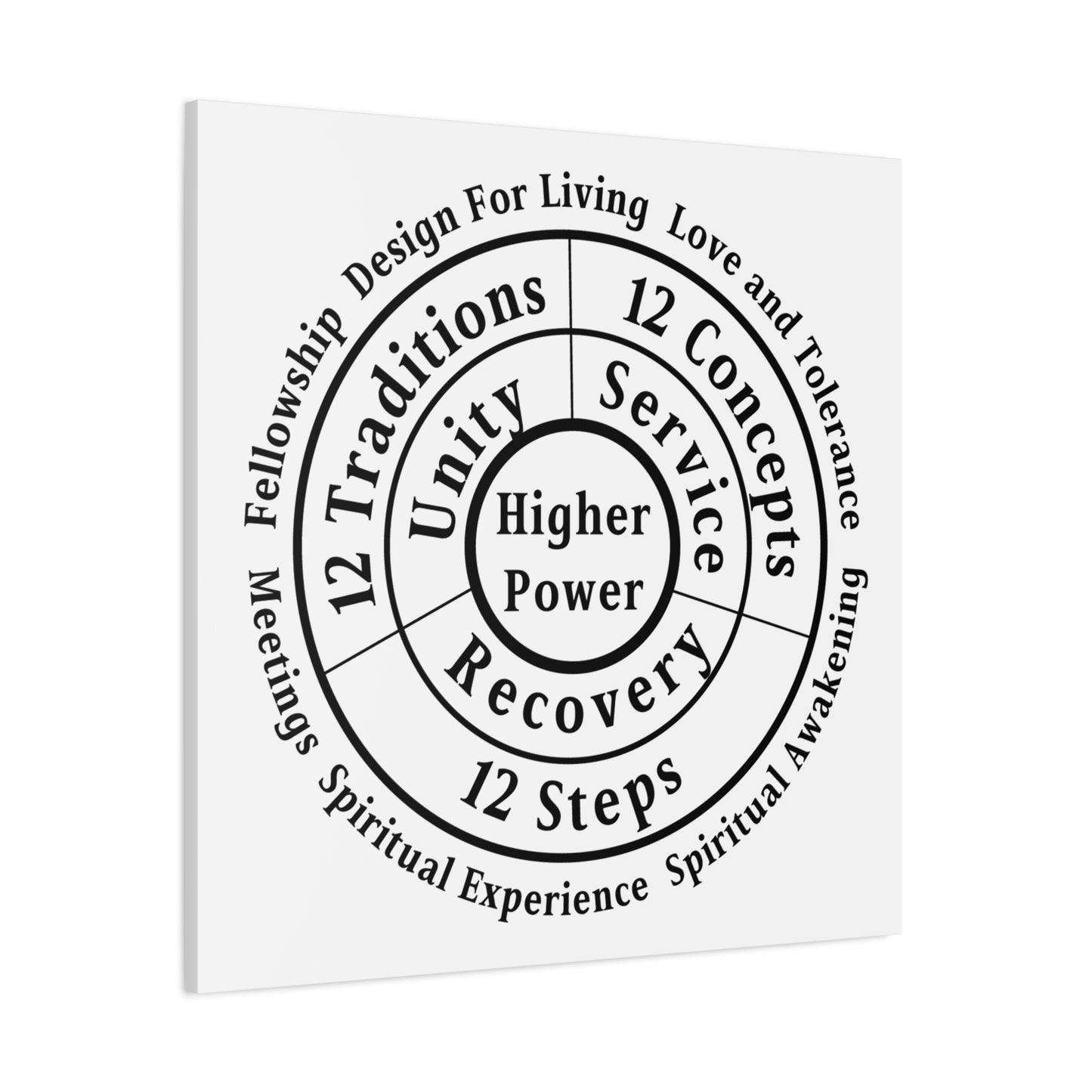 Haler Smith - Canvas - Haler Smith Matte Canvas - Higher Power 1 - White Matte Finish
