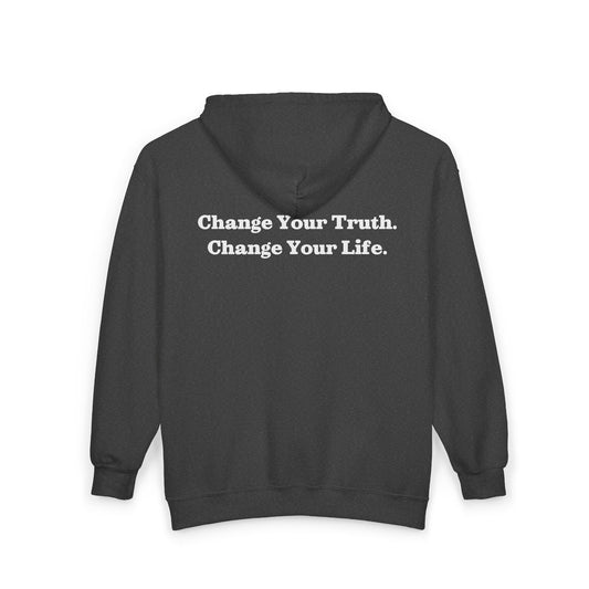 Recovery Zip Hoodie | Change Your Truth Change Your Life On The Back