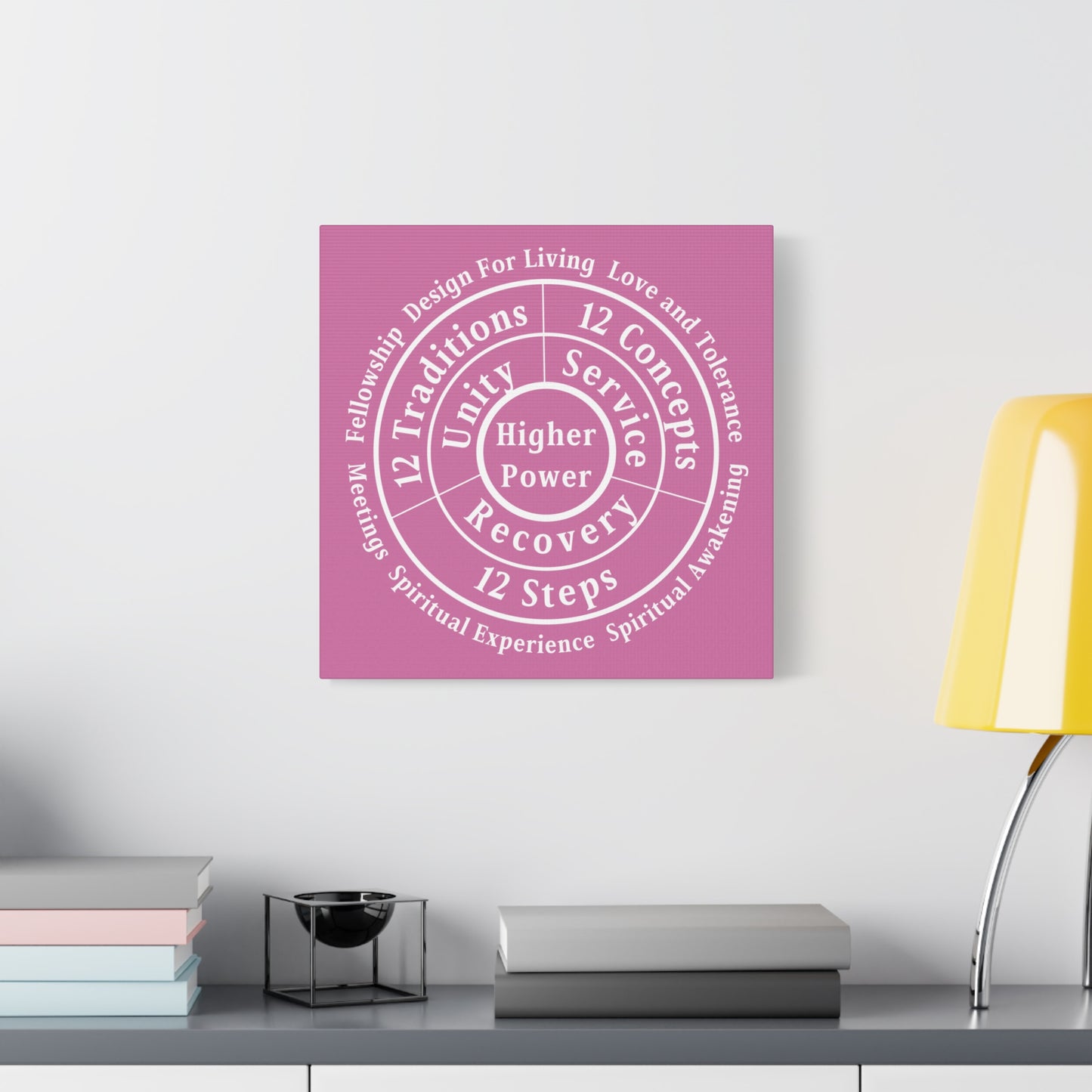 Haler Smith - Canvas - Haler Smith Matte Canvas - Higher Power 1 - Light Pink Matte Finish