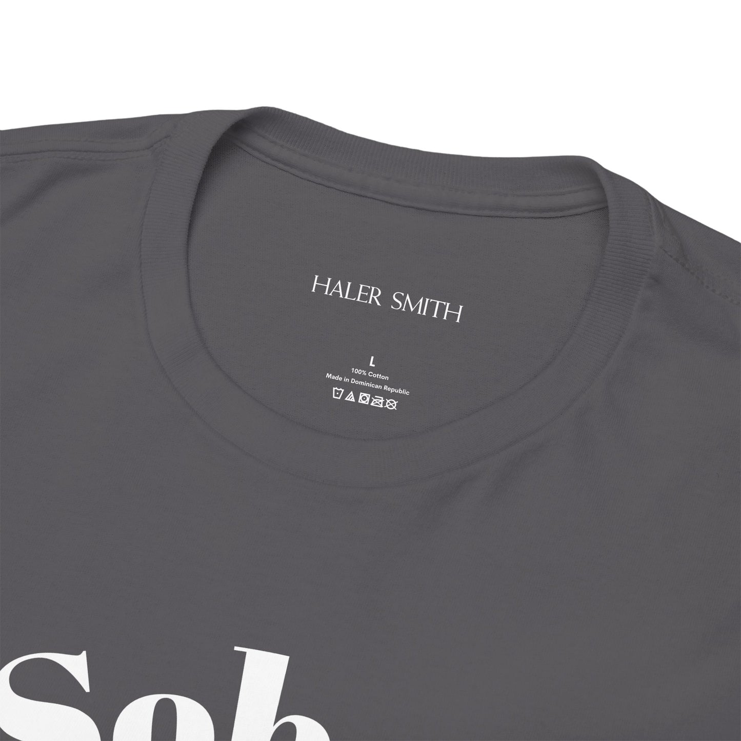 Sobriety Short Sleeve T-Shirt | Sober Since Design 1 On The Front