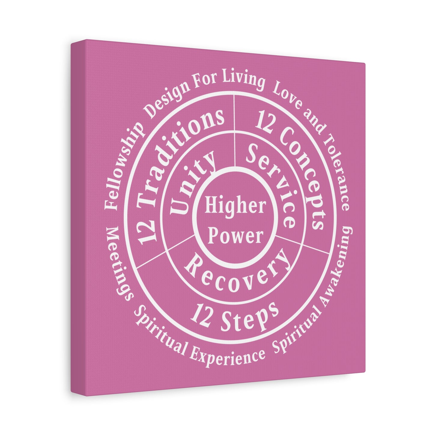 Haler Smith - Canvas - Haler Smith Matte Canvas - Higher Power 1 - Light Pink Matte Finish