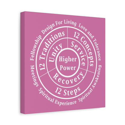 Haler Smith - Canvas - Haler Smith Matte Canvas - Higher Power 1 - Light Pink Matte Finish