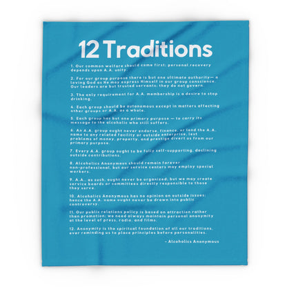 Haler Smith - Home Decor - Haler Smith Polar Fleece Blanket - 12 Traditions - Turquoise
