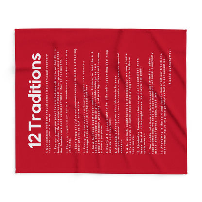 Haler Smith - Home Decor - Haler Smith Polar Fleece Blanket - 12 Traditions - Dark Red