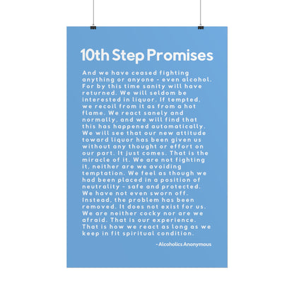 Haler Smith - Poster - Haler Smith Rolled Poster - 10th Step Promises - Vertical Light Blue Matte Finish