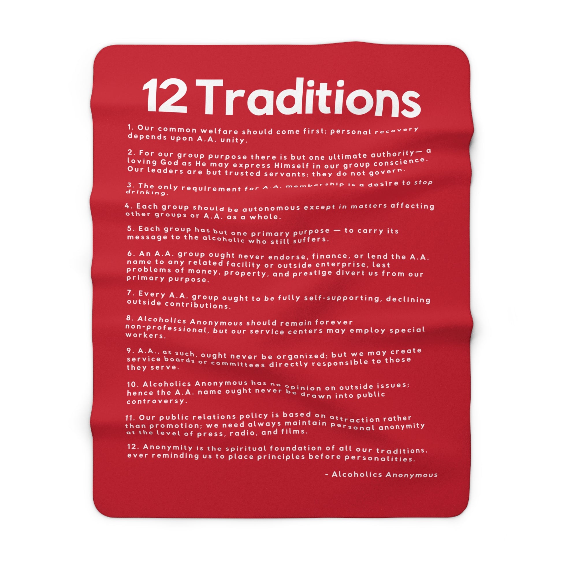 Haler Smith - Home Decor - Haler Smith Sherpa Fleece Blanket - 12 Traditions - Dark Red