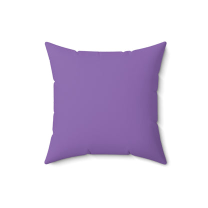 Haler Smith Square Polyester Pillow - Recovery Phrases 1 - Light Purple