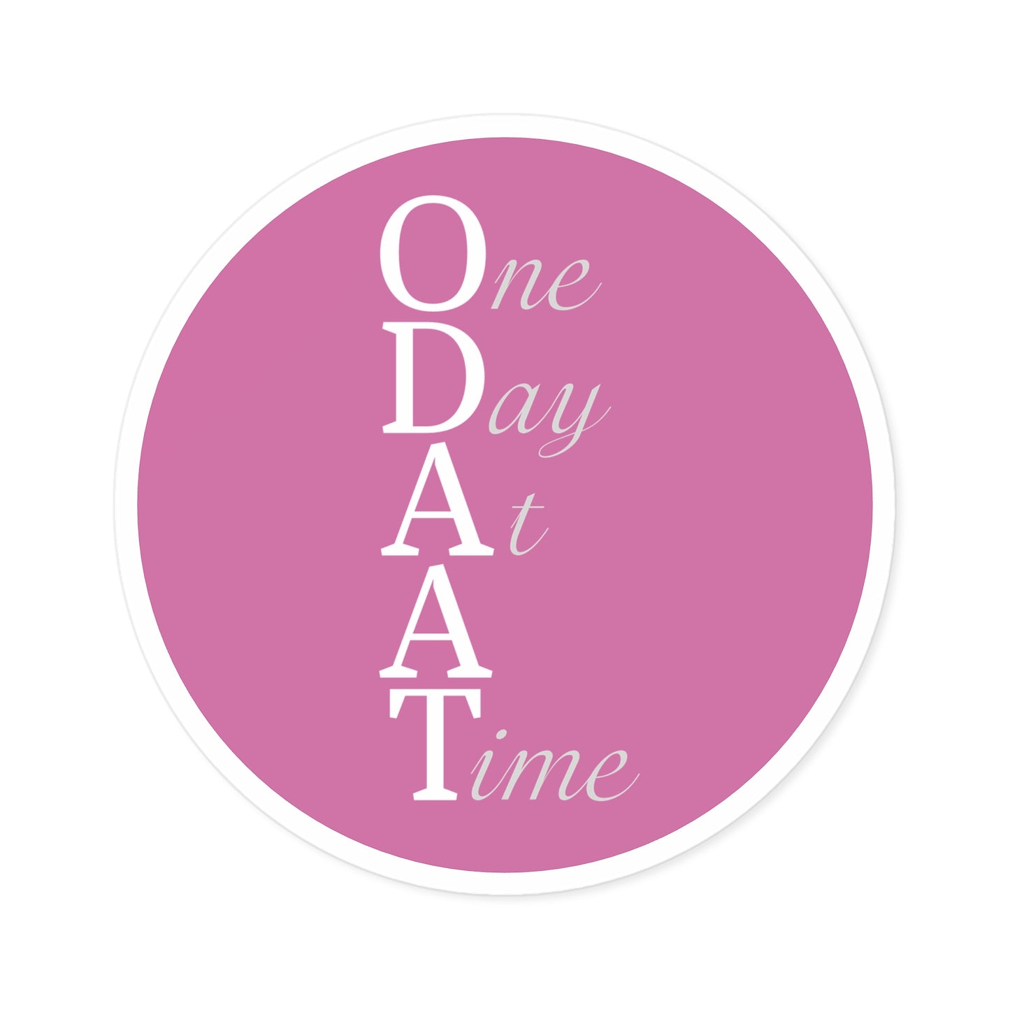 Haler Smith Vinyl Round Sticker - ODAAT - Light Pink