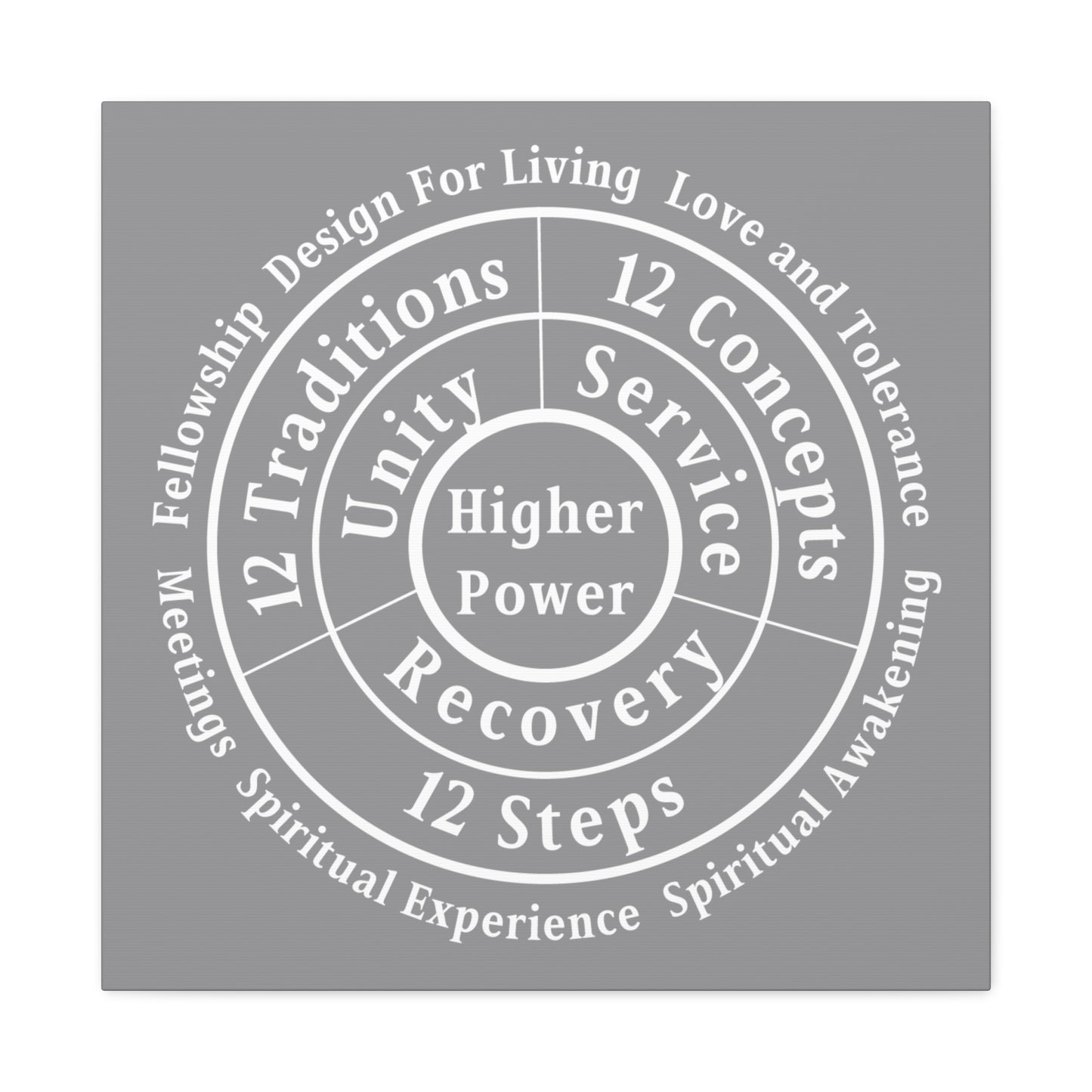 Haler Smith - Canvas - Haler Smith Matte Canvas - Higher Power 1 - Gray Matte Finish