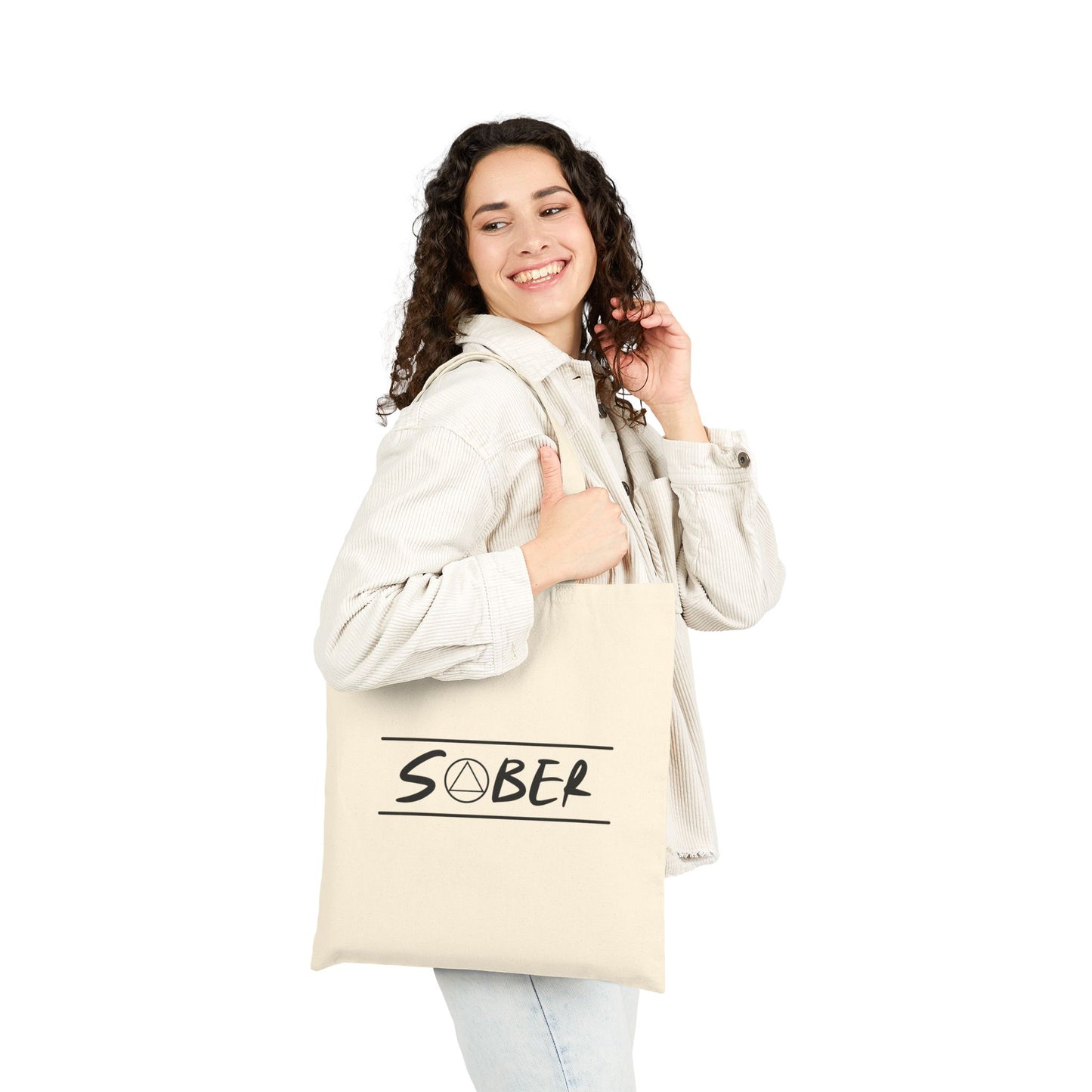 Recovery Cotton Canvas Tote Bag | Sober Design 1