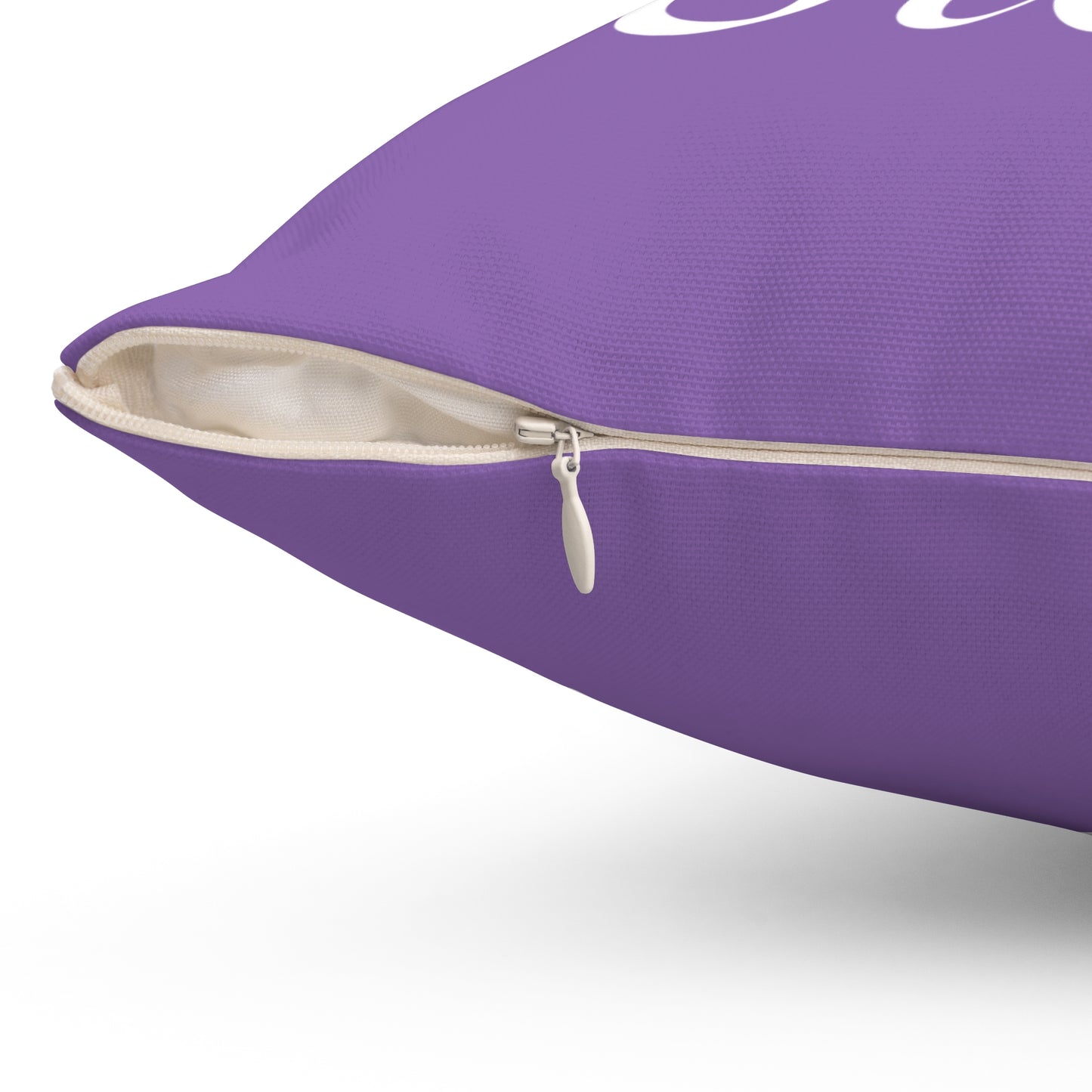 Haler Smith Polyester Square Pillow Light Purple - Live The Steps - White Letters