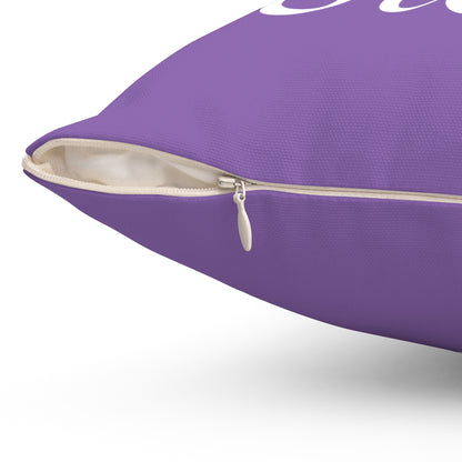 Haler Smith Polyester Square Pillow Light Purple - Live The Steps - White Letters