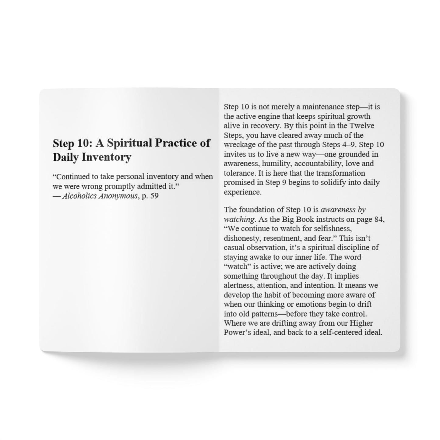 Haler Smith Guided Softcover Journal - Step 10 Daily Inventory - Country Road Scene