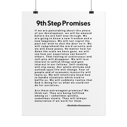 Haler Smith Rolled Poster - 9th Step Promises - Vertical White Matte Finish