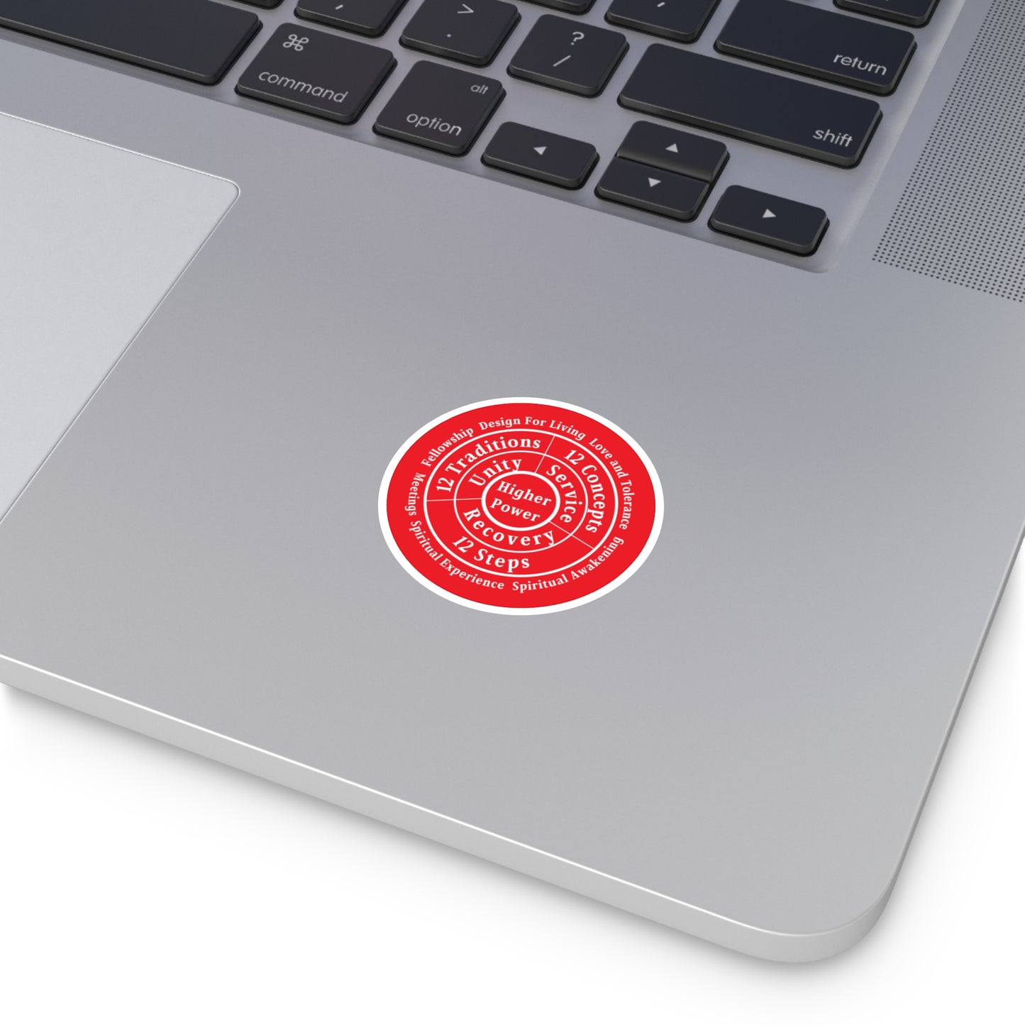 Haler Smith Vinyl Round Sticker - Higher Power 1 - Red