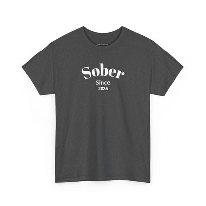 Recovery Short Sleeve T-Shirt | Sober Since Design 1 On The Front