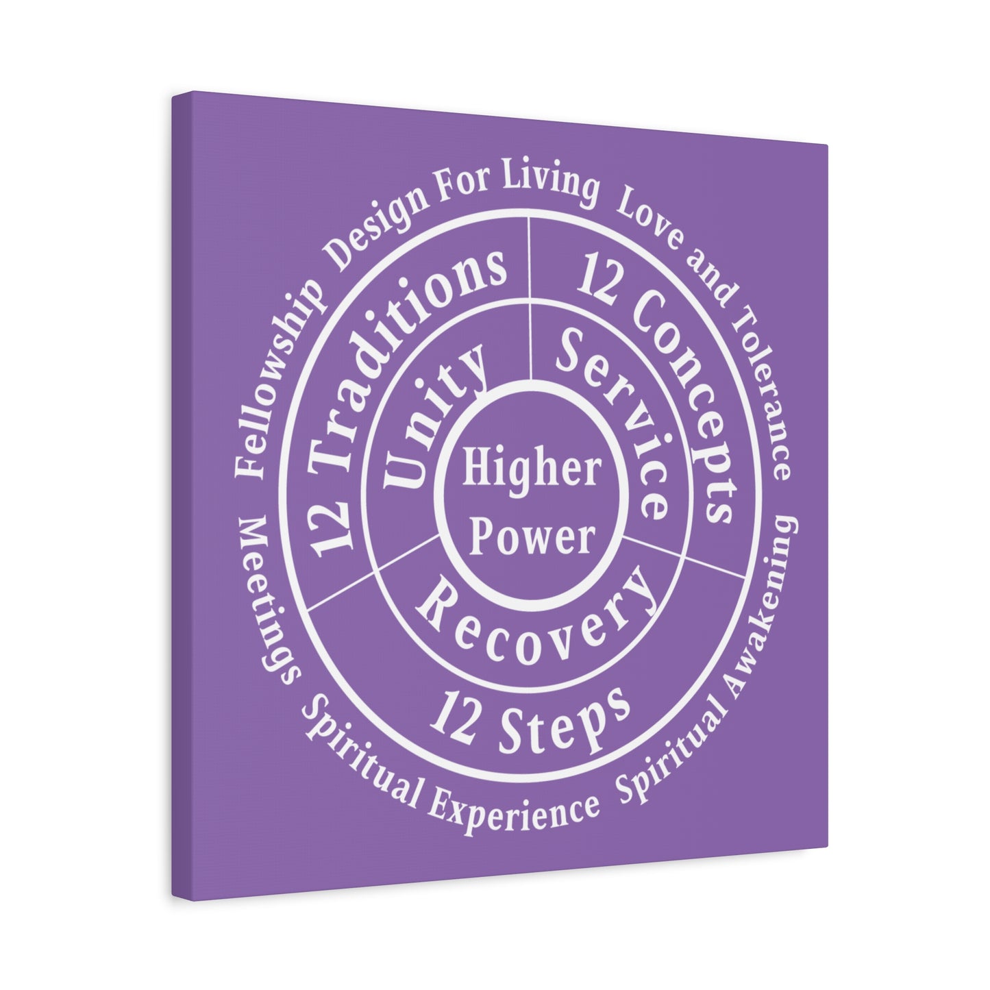Haler Smith - Canvas - Haler Smith Matte Canvas - Higher Power 1 - Light Purple Matte Finish