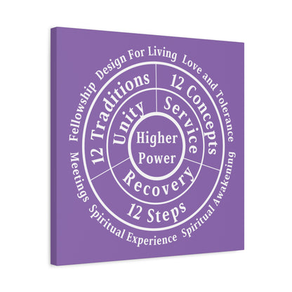 Haler Smith - Canvas - Haler Smith Matte Canvas - Higher Power 1 - Light Purple Matte Finish