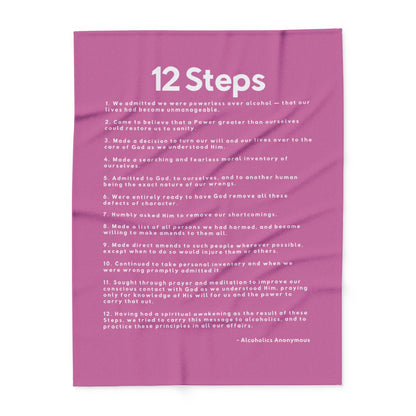 Haler Smith - Home Decor - Haler Smith Polar Fleece Blanket - 12 Steps - Light Pink