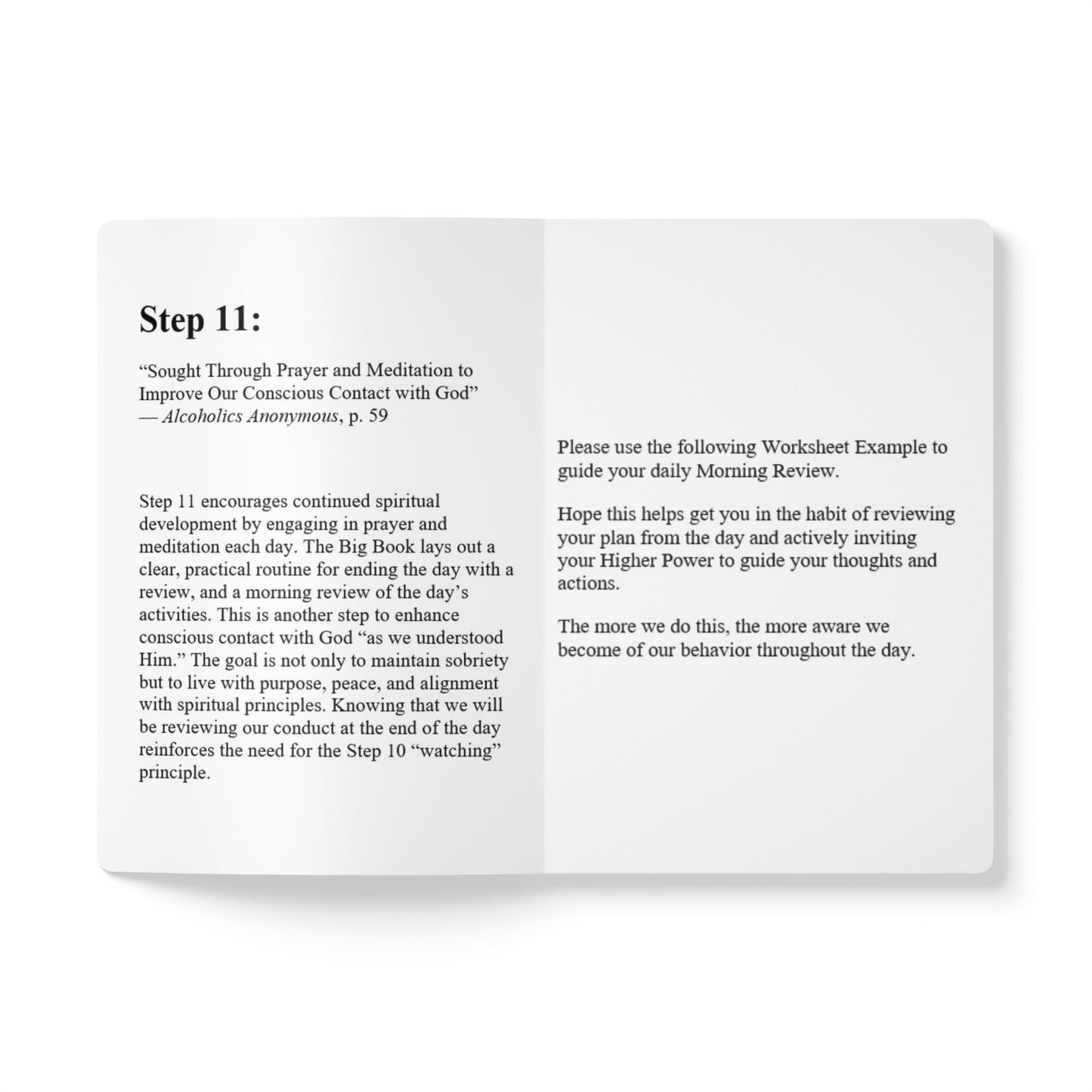 Haler Smith Guided Softcover Journal - Step 11 Morning Review - Mountain Morning Scene