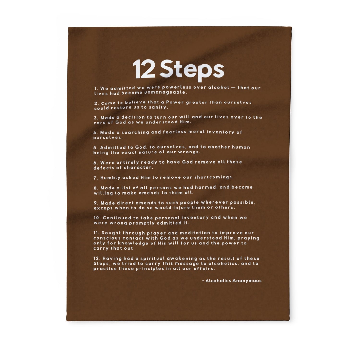 Haler Smith - Home Decor - Haler Smith Polar Fleece Blanket - 12 Steps - Brown
