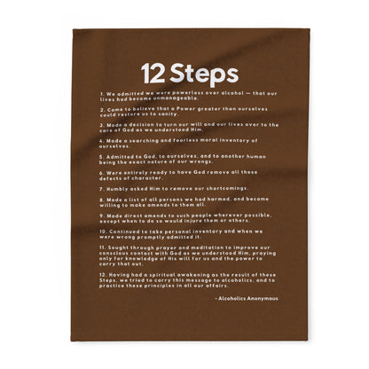 Haler Smith - Home Decor - Haler Smith Polar Fleece Blanket - 12 Steps - Brown