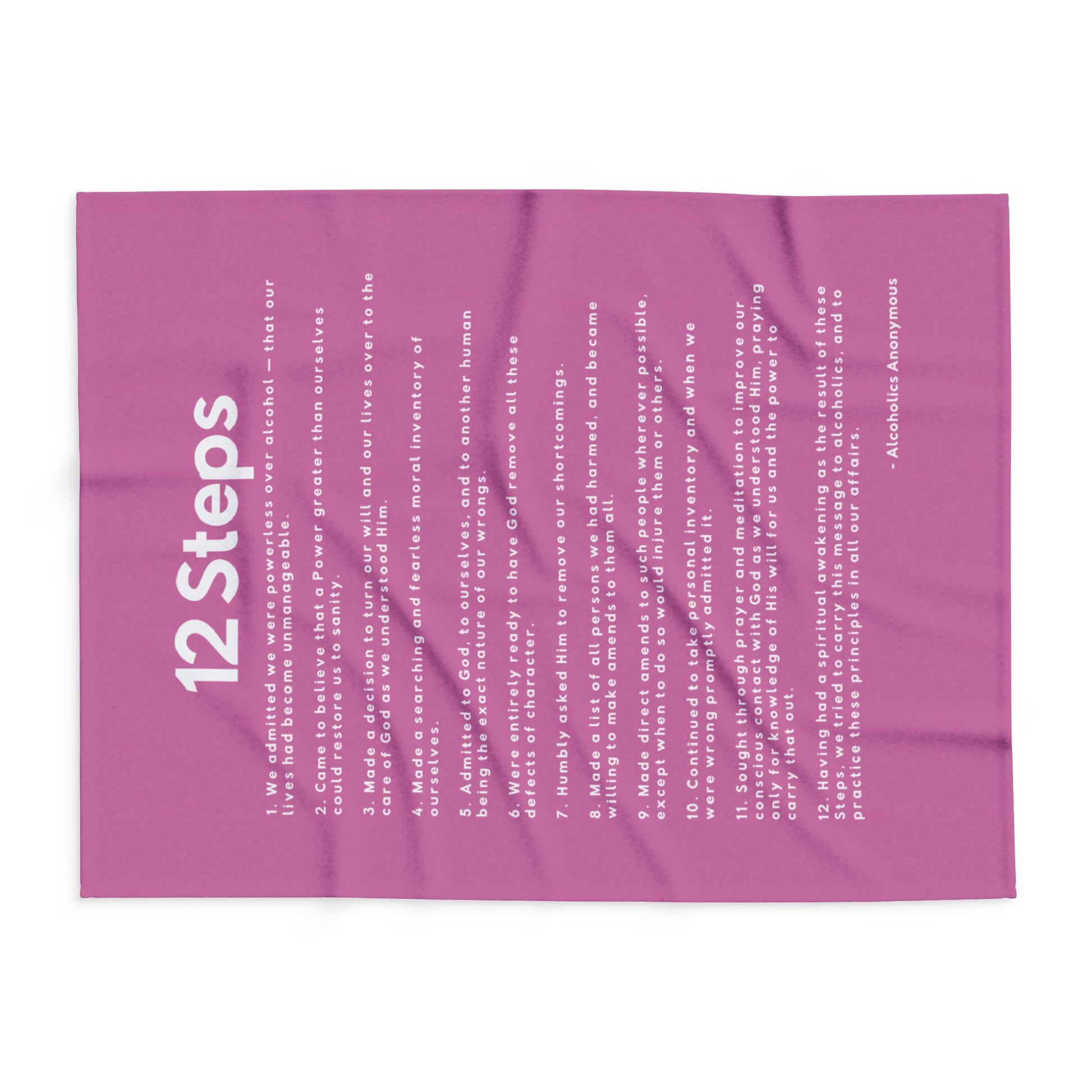 Haler Smith - Home Decor - Haler Smith Polar Fleece Blanket - 12 Steps - Light Pink